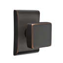 Emtek 5111-SQU-US10B Square Door Knob Passage Set With Neos Rosette Oil Rubbed Bronze