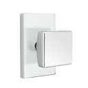 Emtek 5112-SQU-US26 Square Door Knob Passage Set With Modern Rectangular Rosette Polished Chrome