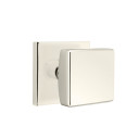 Emtek 5210-SQU-US14 Square Door Knob Privacy Set With Square Rosette Polished Nickel