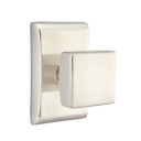 Emtek 5211-SQU-US15 Square Door Knob Privacy Set With Neos Rosette Satin Nickel
