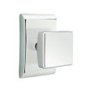 Emtek 5211-SQU-US26 Square Door Knob Privacy Set With Neos Rosette Polished Chrome