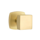 Emtek 5326-SQU-US4 Square Door Knob Privacy Set With Urban Modern Rosette Satin Brass