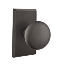 Emtek 7104-WC-FB Winchester Sandcast Bronze Door Knob Passage Set With #3 Rosette Flat Black