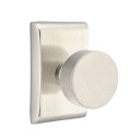 Emtek 5051-ROU-US15 Round Door Knob Dummy Set With Neos Rosette Satin Nickel