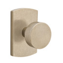 Emtek 7050-BZRN-TWB Round Sandcast Bronze Door Knob Dummy Set With #4 Rosette Tumbled White Bronze