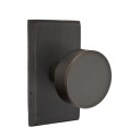 Emtek 7054-BZRN-MB Round Sandcast Bronze Door Knob Dummy Set With #3 Rosette Medium Bronze