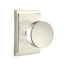 Emtek 5111-ROU-US14 Round Door Knob Passage Set With Neos Rosette Polished Nickel