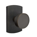 Emtek 7200-BZRN-MB Round Sandcast Bronze Door Knob Privacy Set With #4 Rosette Medium Bronze