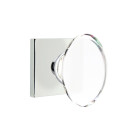 Emtek 5050-HT-US26 Hampton Door Knob Dummy Set With Square Rosette Polished Chrome