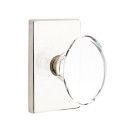 Emtek 5052-HT-US14 Hampton Door Knob Dummy Set With Modern Rectangular Rosette Polished Nickel
