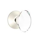 Emtek 5057-HT-US14 Hampton Door Knob Dummy Set With Modern Rosette Polished Nickel