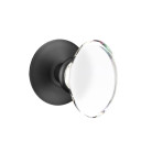 Emtek 5057-HT-US19 Hampton Door Knob Dummy Set With Modern Rosette Flat Black