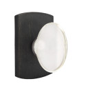 Emtek 7050-HT-MB Hampton Crystal Door Knob Dummy Set With Sandcast Bronze #4 Rosette Medium Bronze