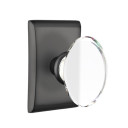 Emtek 5111-HT-US19 Hampton Door Knob Passage Set With Neos Rosette Flat Black