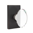 Emtek 5112-HT-US10B Hampton Door Knob Passage Set With Modern Rectangular Rosette Oil Rubbed Bronze