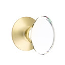 Emtek 5207-HT-US4 Hampton Door Knob Privacy Set With Modern Rosette Satin Brass