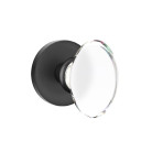 Emtek 5209-HT-US19 Hampton Door Knob Privacy Set With Disk Rosette Flat Black