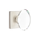 Emtek 5210-HT-US15 Hampton Door Knob Privacy Set With Square Rosette Satin Nickel