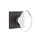 Emtek 5210-HT-US10B Hampton Door Knob Privacy Set With Square Rosette Oil Rubbed Bronze