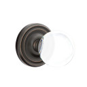 Emtek 8050-BL-US10B Bristol Crystal Door Knob Dummy Set With Regular Rosette Oil Rubbed Bronze