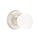 Emtek 8057-BL-US15 Bristol Crystal Door Knob Dummy Set With Ribbon & Reed Rosette Satin Nickel