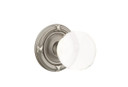 Emtek 8057-BL-US15A Bristol Crystal Door Knob Dummy Set With Ribbon & Reed Rosette Pewter