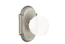 Emtek 8058-BL-US15A Bristol Crystal Door Knob Dummy Set With #8 Rosette Pewter