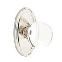 Emtek 8520-BL-US14 Bristol Crystal Door Knob Dummy Set With Oval Rosette Polished Nickel