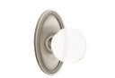 Emtek 8520-BL-US15A Bristol Crystal Door Knob Dummy Set With Oval Rosette Pewter