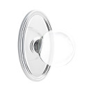 Emtek 8520-BL-US26 Bristol Crystal Door Knob Dummy Set With Oval Rosette Polished Chrome