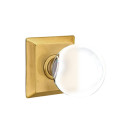 Emtek 8531-BL-US7 Bristol Crystal Door Knob Dummy Set With Quincy Rosette French Antique