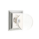 Emtek 8561-BL-US14 Bristol Crystal Door Knob Dummy Set With Wilshire Rosette Polished Nickel