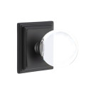 Emtek 8561-BL-US19 Bristol Crystal Door Knob Dummy Set With Wilshire Rosette Flat Black