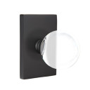 Emtek 5112-BL-US19 Bristol Door Knob Passage Set With Modern Rectangular Rosette Flat Black