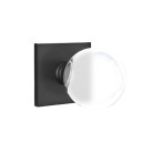 Emtek 5210-BL-US19 Bristol Door Knob Privacy Set With Square Rosette Flat Black