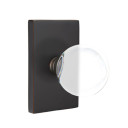 Emtek 5212-BL-US10B Bristol Door Knob Privacy Set With Modern Rectangular Rosette Oil Rubbed Bronze