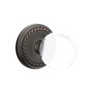 Emtek 8101-BL-US10B Bristol Crystal Door Knob Passage Set With Rope Rosette Oil Rubbed Bronze