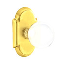 Emtek 8108-BL-US3 Bristol Crystal Door Knob Passage Set With #8 Rosette Polished Brass