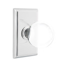 Emtek 8121-BL-US26 Bristol Crystal Door Knob Passage Set With Rectangular Rosette Polished Chrome