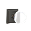 Emtek 8131-BL-US10B Bristol Crystal Door Knob Passage Set With Quincy Rosette Oil Rubbed Bronze