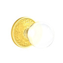 Emtek 8206-BL-US3 Bristol Crystal Door Knob Privacy Set With Lancaster Rosette Polished Brass