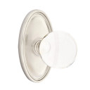 Emtek 8220-BL-US15 Bristol Crystal Door Knob Privacy Set With Oval Rosette Satin Nickel