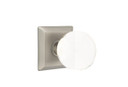 Emtek 8231-BL-US15A Bristol Crystal Door Knob Privacy Set With Quincy Rosette Pewter