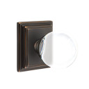 Emtek 8261-BL-US10B Bristol Crystal Door Knob Privacy Set With Wilshire Rosette Oil Rubbed Bronze