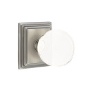 Emtek 8261-BL-US15A Bristol Crystal Door Knob Privacy Set With Wilshire Rosette Pewter