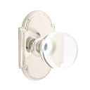 Emtek 8208-BL-US14 Bristol Crystal Door Knob Privacy Set With #8 Rosette Polished Nickel
