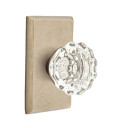 Emtek 7204-AS-TWB Astoria Crystal Door Knob Privacy Set With Sandcast Bronze #3 Rosette Tumbled White Bronze