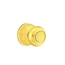 Emtek 8056-BT-US3 Belmont Door Knob Dummy Set With Lancaster Rosette Polished Brass