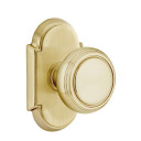 Emtek 8058-NW-US4 Norwich Door Knob Dummy Set With #8 Rosette Satin Brass