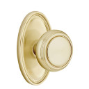 Emtek 8120-NW-US4 Norwich Door Knob Passage Set With Oval Rosette Satin Brass